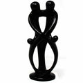 Handmade Soapstone Family Sculpture Black Finish