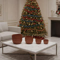 Handmade Solid Glaze Ceramic Planter Set Of 4 7 9 12 14 Inch Diameter