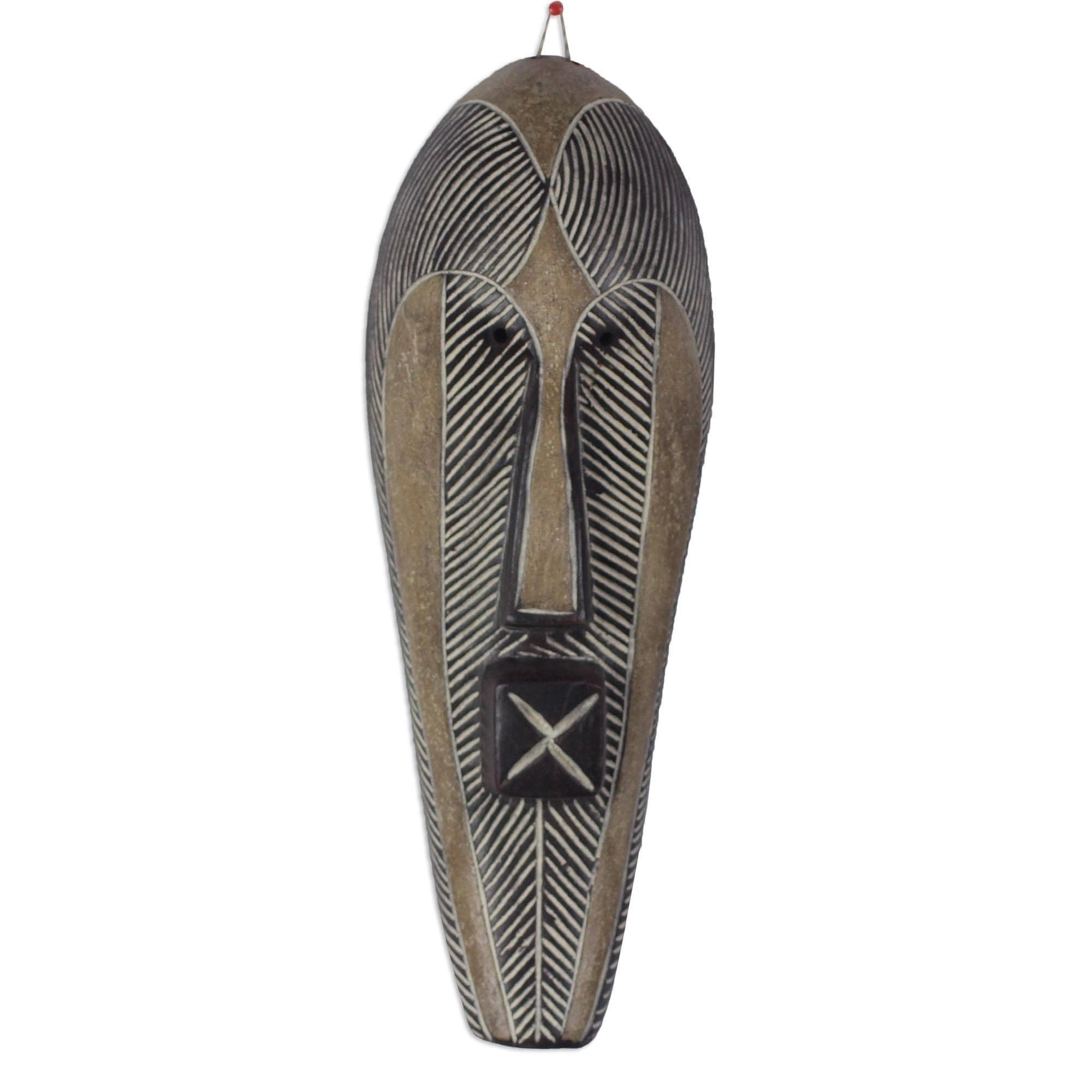 Handmade Songye Man African Wood Mask Ghana