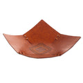 Handmade Square Lasso Leather Catchall Peru 2.6 H X 11 W X 11 D
