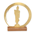 Handmade Standing Buddha Dome Brass Sculpture Indonesia