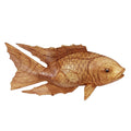 Handmade Suar Wood Goldfish Sculpture Indonesia