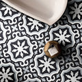 Tanger Purple And Navy Blue Handmade 8X8 In Moroccan Tile Pack 12