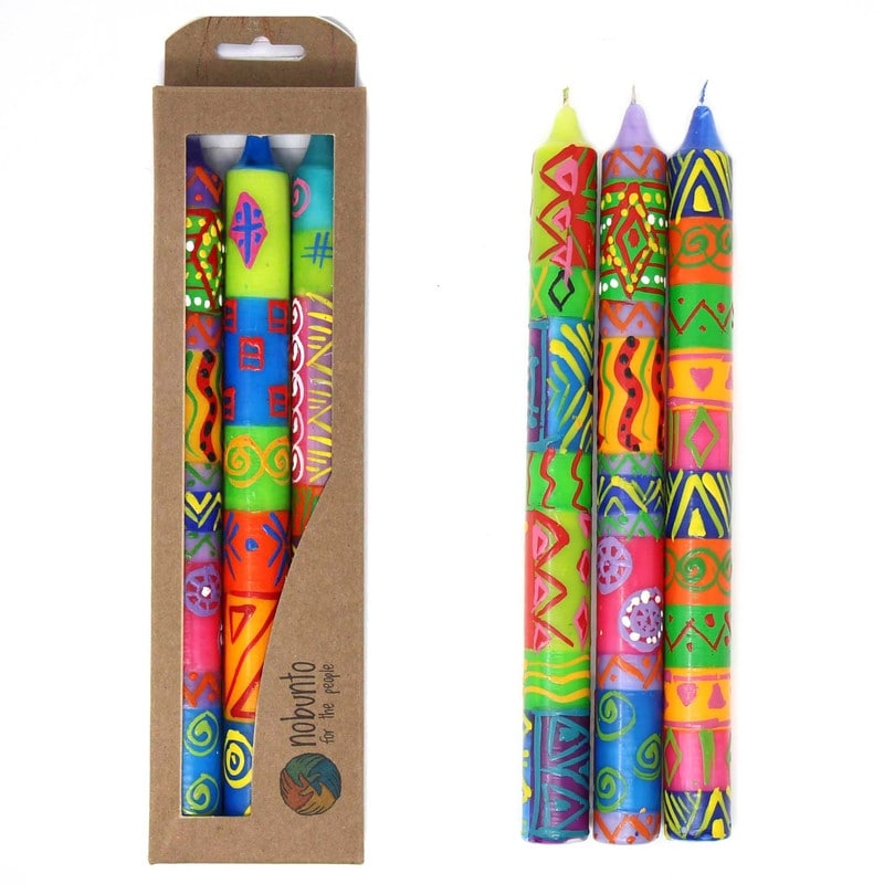 Handmade Taper Candles With Shahidii Design Set Of 3 South Africa