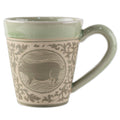 Handmade Thai Zodiac Pig Celadon Ceramic Mug Thailand