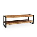 Handmade Timbergirl Handcrafted Reclaimed Wood And Metal Bench With Shelf India