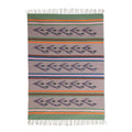 Handmade Tulip Breeze Wool Dhurrie Rug India Big