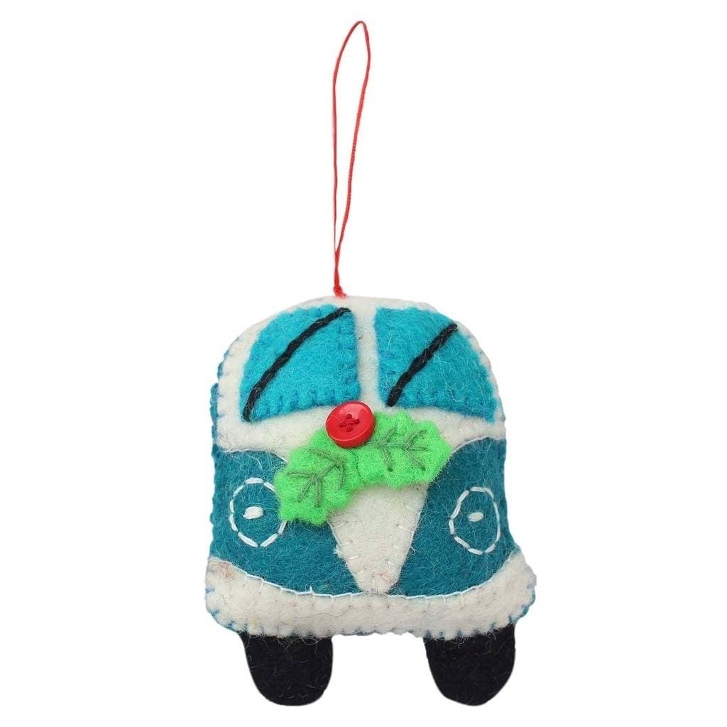 Handmade Turquoise Van Felt Ornament Nepal