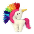 Handmade Unicorn Felt Ornament With Rainbow Colors Nepal