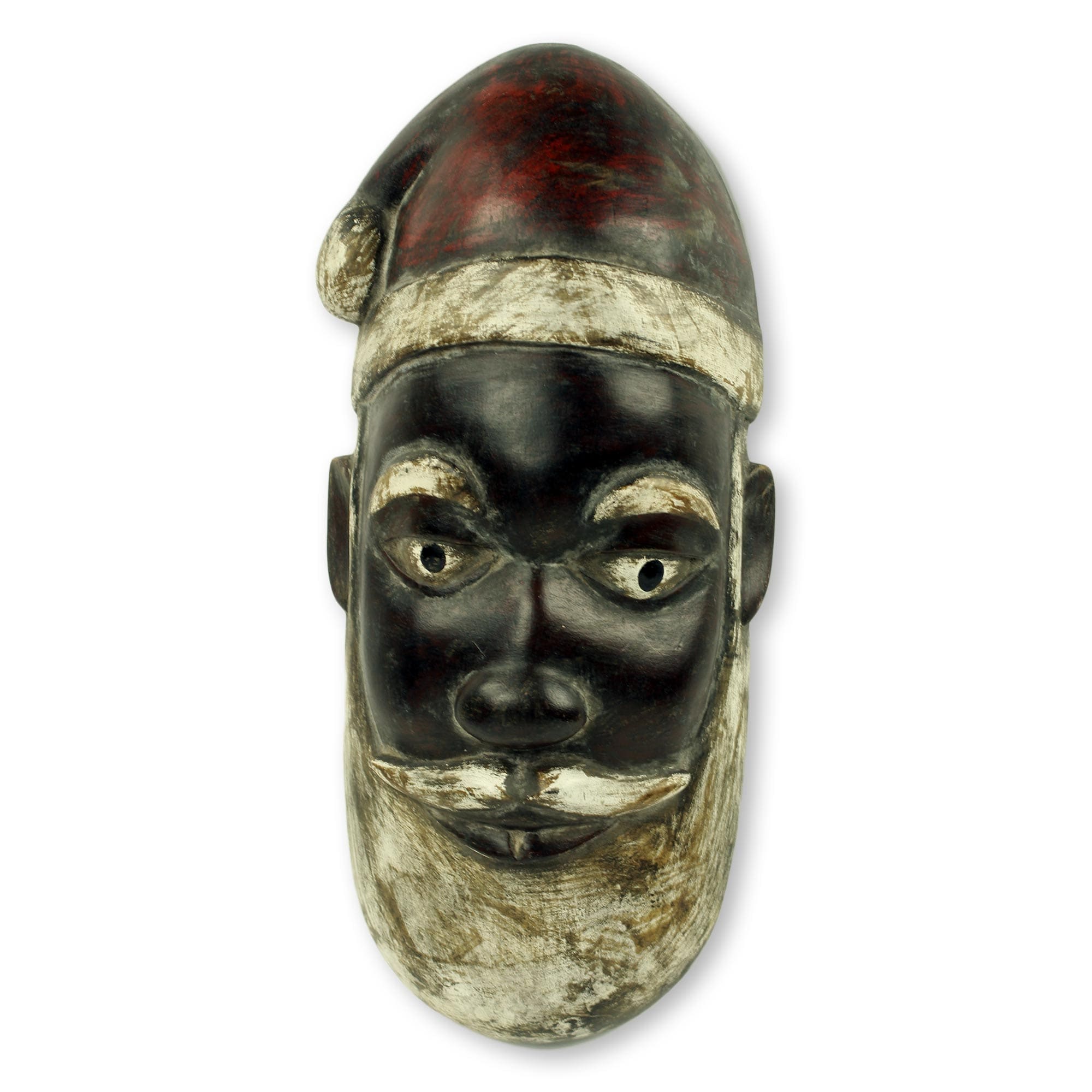 Handmade Unique Ghanaian Santa Claus African Mask Ghana N A