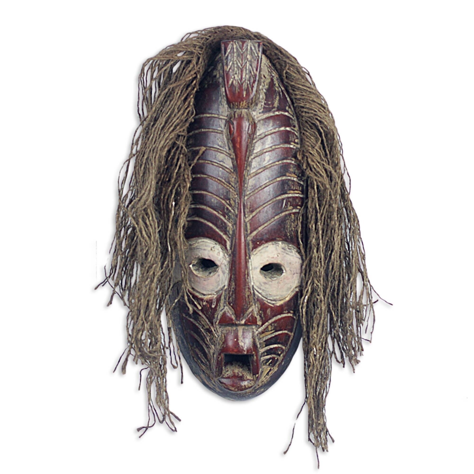 Handmade Whisper Of The Dove African Wood Mask Ghana