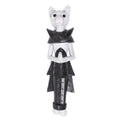 Handmade White Palace Cat Wood Wall Sculpture Indonesia