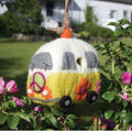 Handmade Wild Woolies Felt Magic Bus Birdhouse Nepal N A