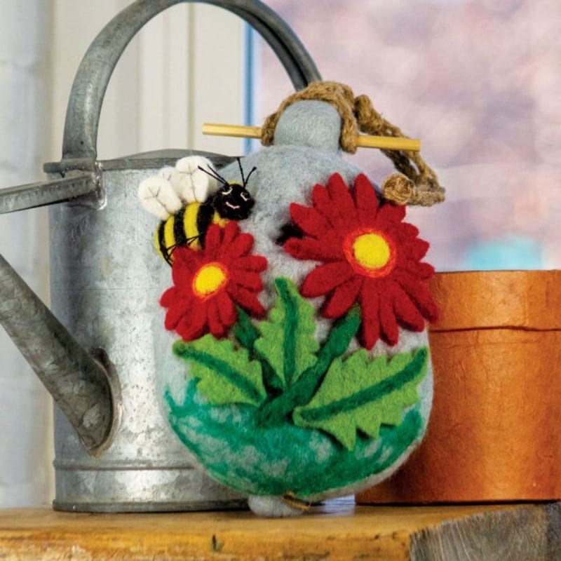 Handmade Wild Woolies Honey House Felt Birdhouse Nepal N A