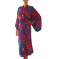 Handmade Womens Batik Exotic Blue Robe Indonesia