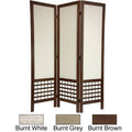 Handmade Wood Fabric Open Lattice 5.5 Foot Room Divider China
