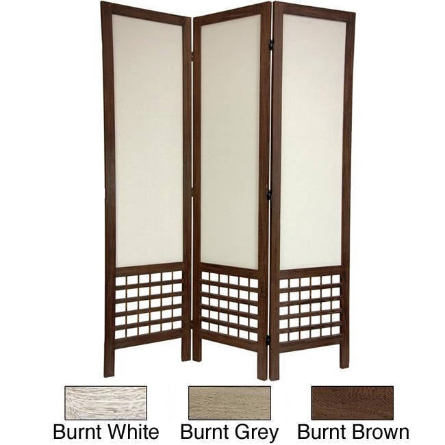 Handmade Wood Fabric Open Lattice 5.5 Foot Room Divider China