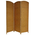 Handmade Wood Fiber Diamond Weave 6 Foot Room Divider China