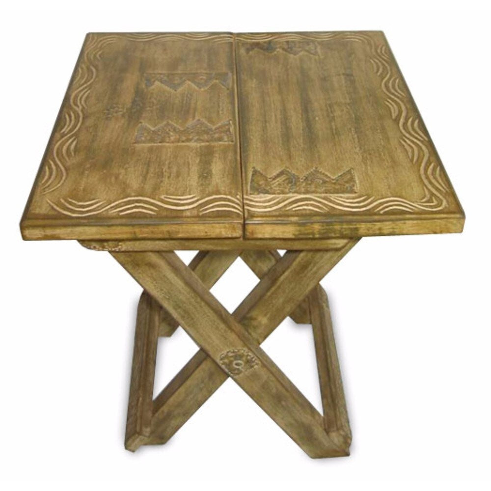 Handmade Wood Folding Table Picnic Time Ghana