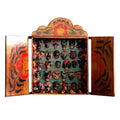 Handmade Wood Mask Collection Retablo Peru Brown
