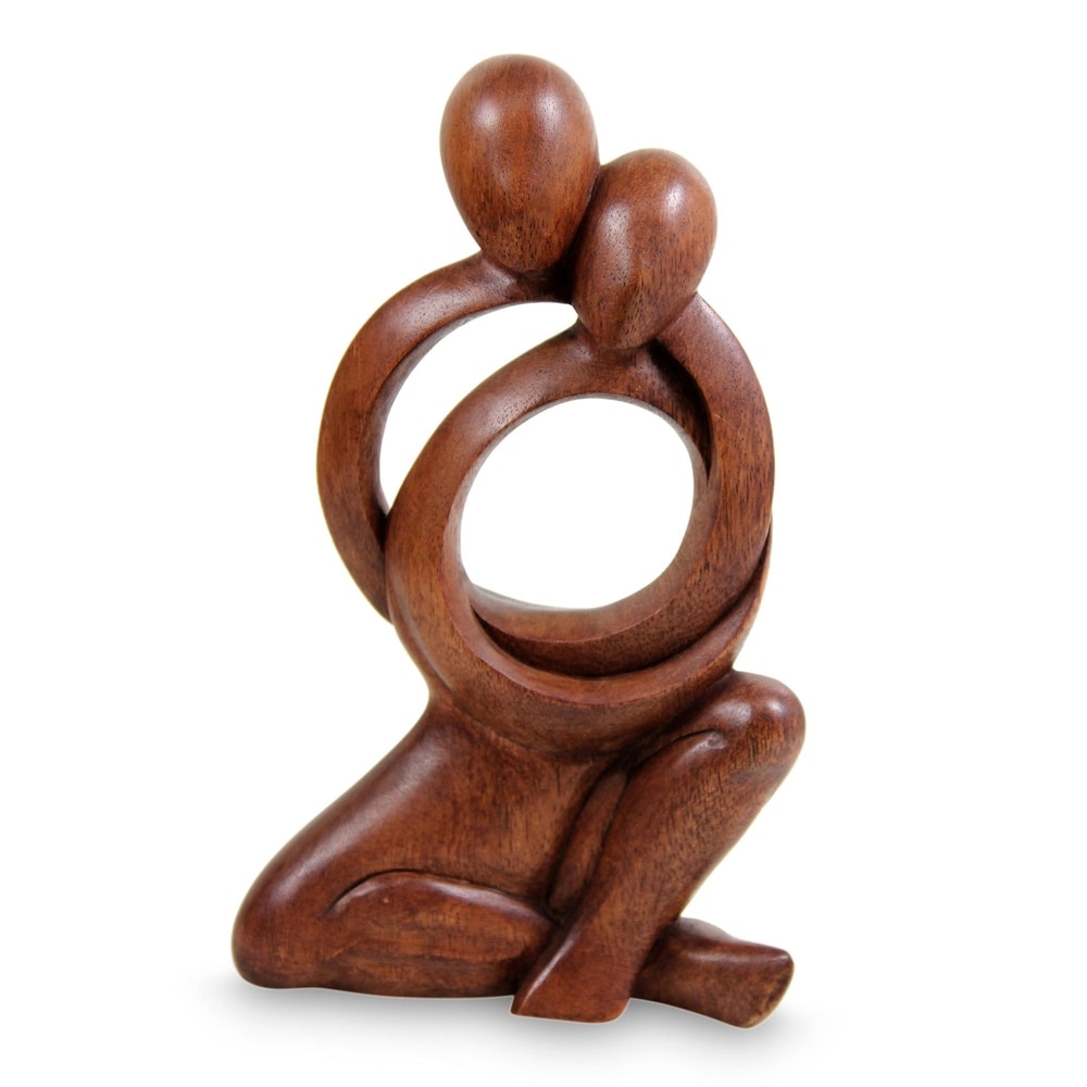 Handmade Wood Statuette Together Forever Indonesia