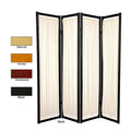 Handmade Wood And Cotton Helsinki 4 Panel Room Divider China 72 X 68