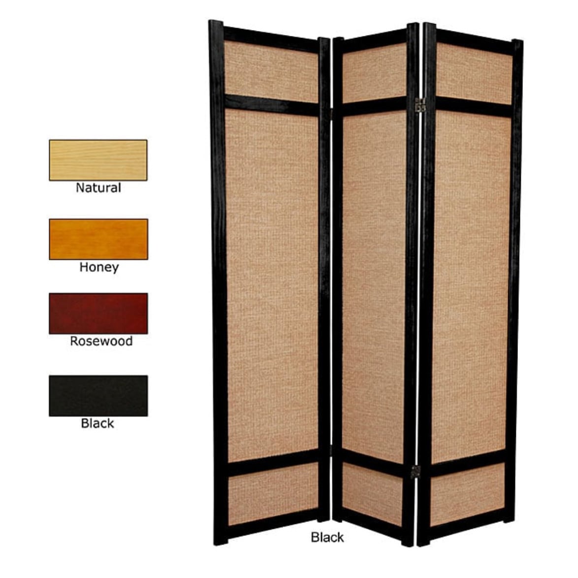 Handmade Wood And Jute 6 Foot 3 Panel Room Divider China