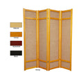 Handmade Wood And Jute 6 Foot 4 Panel Room Divider China 71 X 68
