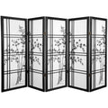 Handmade Wood And Rice Paper Bamboo Tree Shoji Screen China 48 X 70