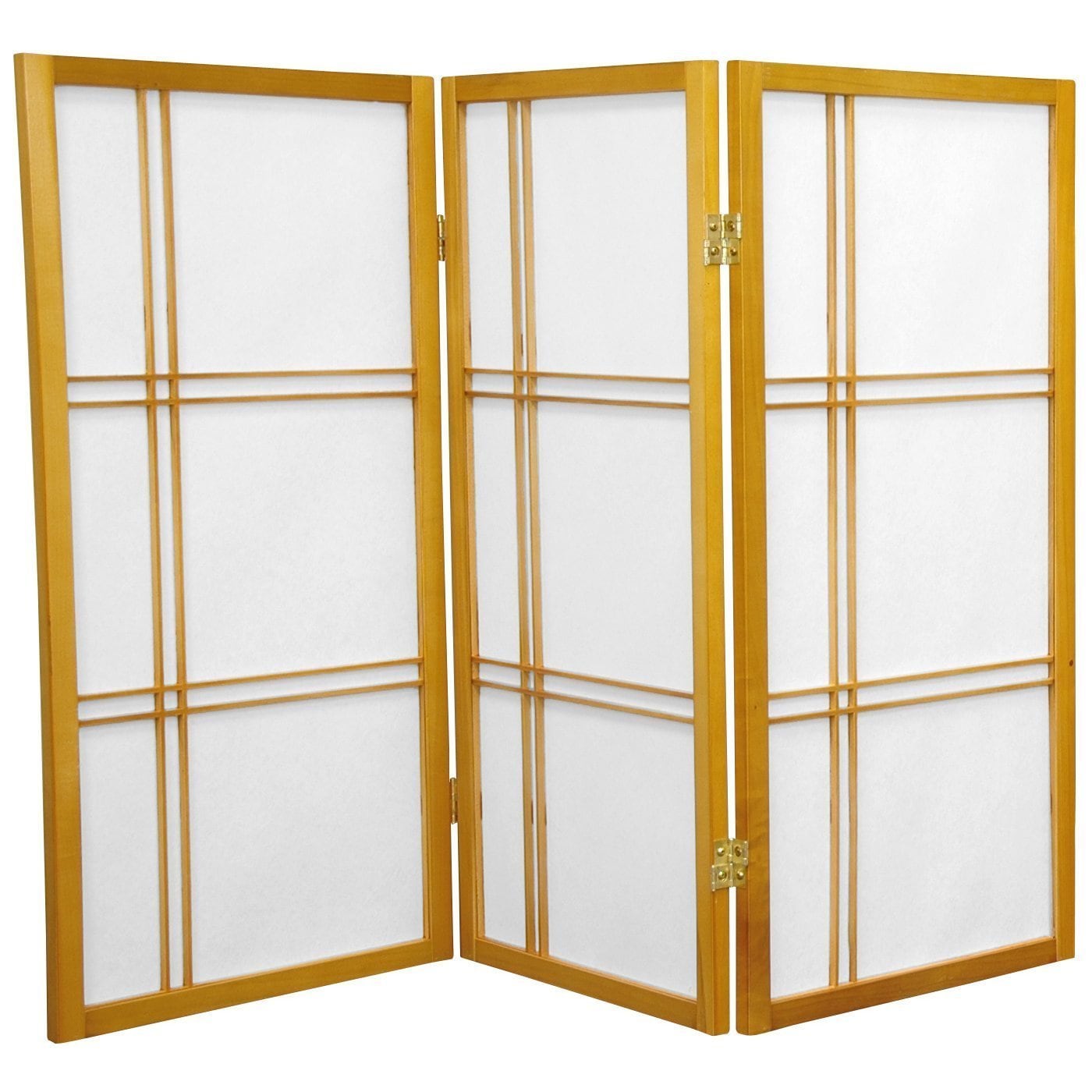 Handmade Wood And Rice Paper Double Cross 3 Foot Shoji Screen China
