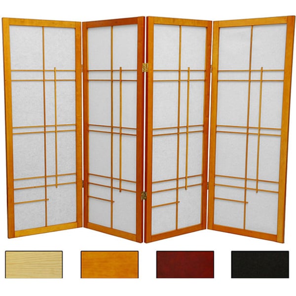 Handmade Wood And Rice Paper Eudes 48 Inch Shoji Screen China 48 X 70