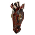 Handmade Zebra Head African Wood Mask Ghana