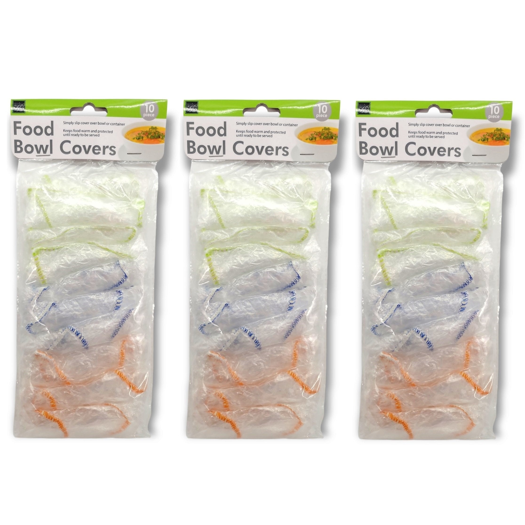 10 Piece Reusable Fitted Food Bowl Cover Set Includes 3 Sizes Fitting From 7 To 14 Bowls