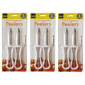 2 Piece Fruit Vegetable Swivel Blade Peeler Set Great For Apples Carrots And Potatoes