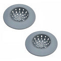 Handy Housewares 4.75 Inch Flexible Silicone Sink Strainer Basket Set Of 2 Gray