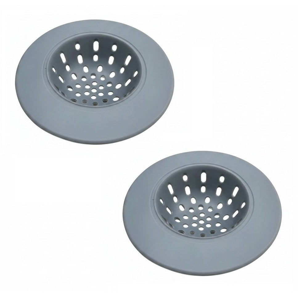 Handy Housewares 4.75 Inch Flexible Silicone Sink Strainer Basket Set Of 2 Gray