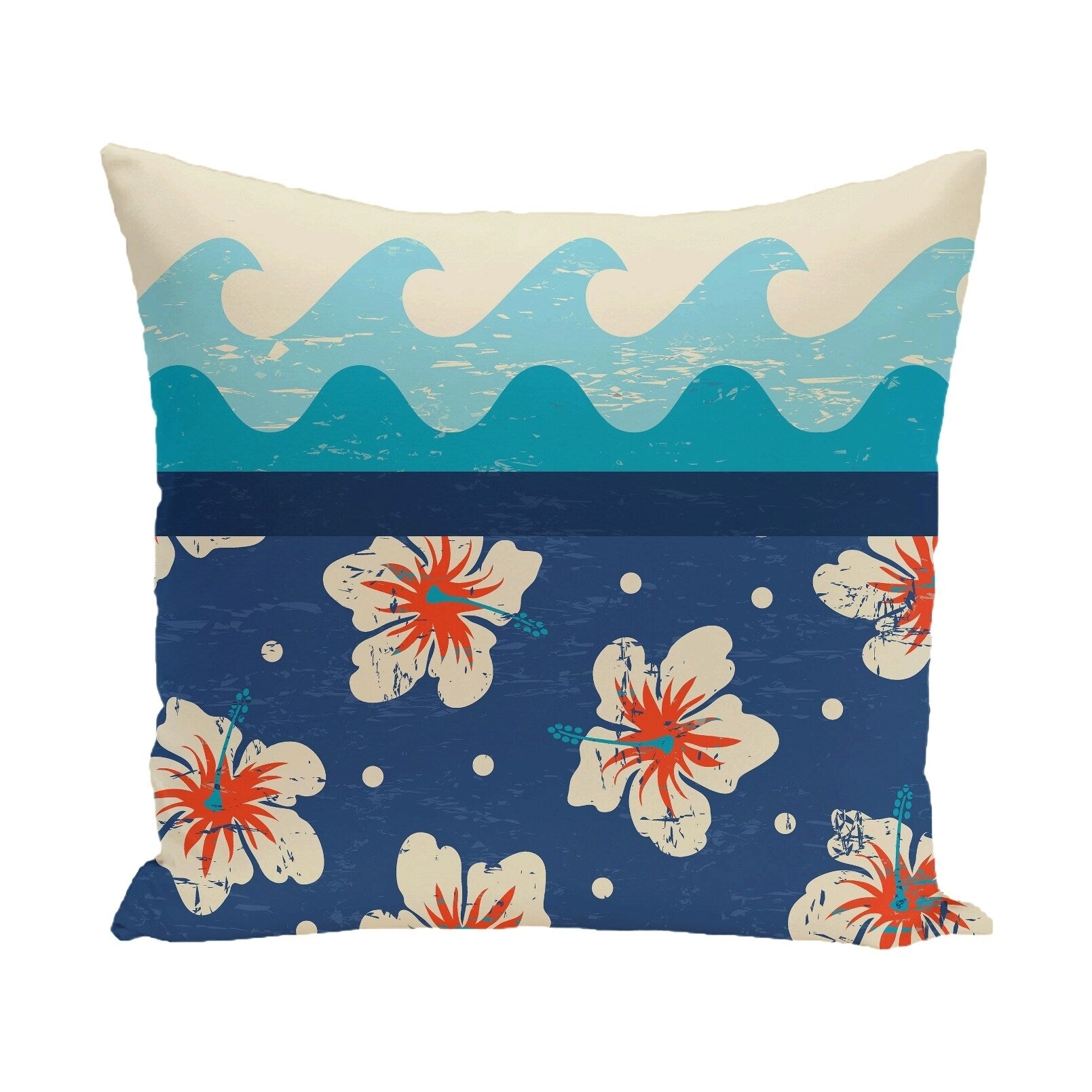 Hang Ten Floral Print 18 Inch Pillow
