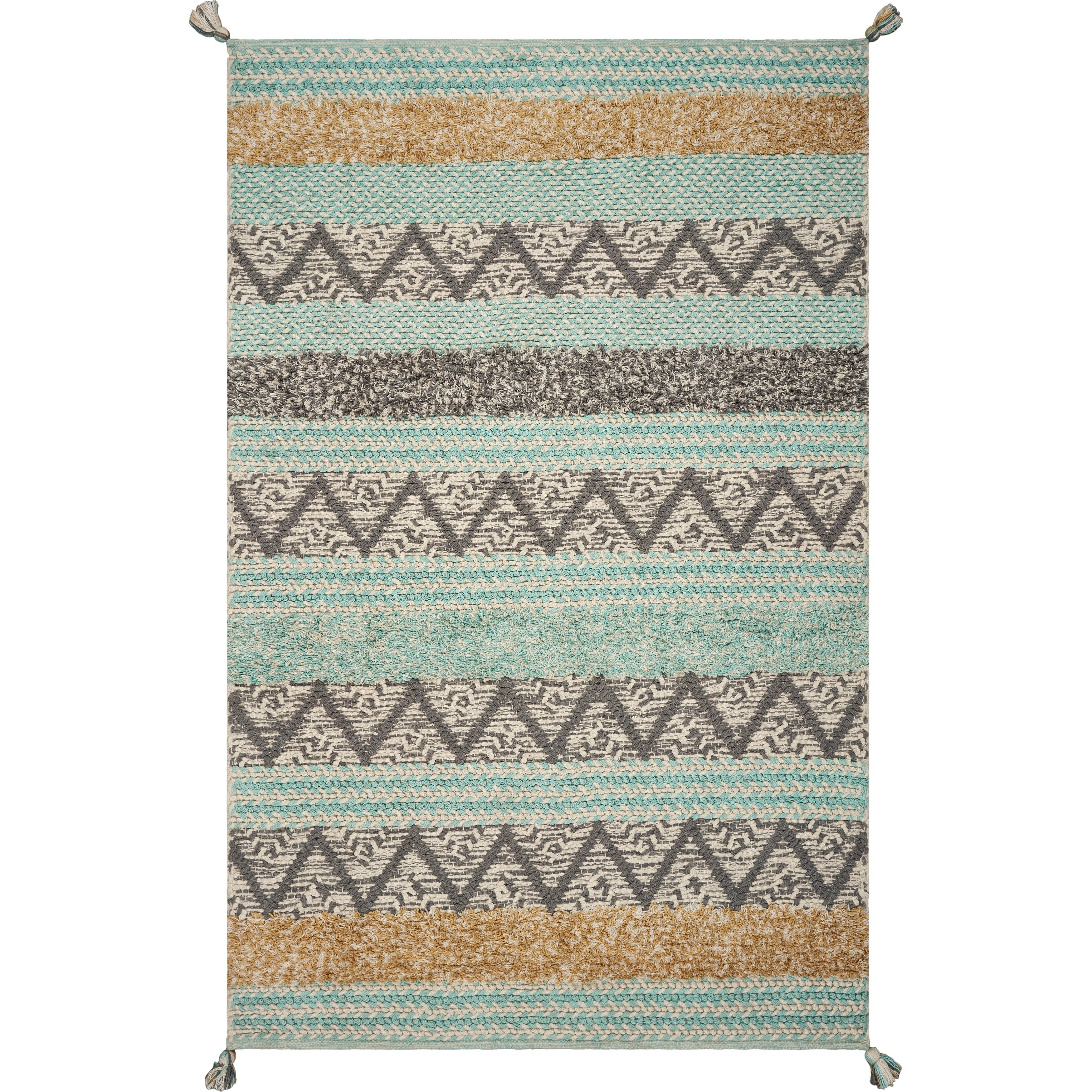 Hang Ten Malibu Blue Hermosa Beach Rug 5 X 7