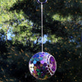 Sunnydaze Outdoor Round Glass Mosaic Hanging Outdoor Bird Feeder 6 Inch