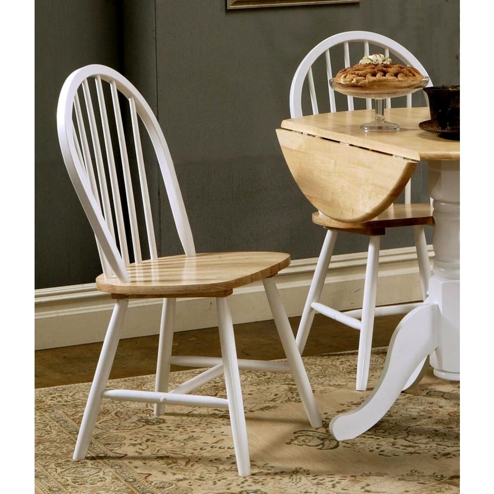 Hania 2 Tone Windsor Spindle Back Dining Chairs Set Of 4