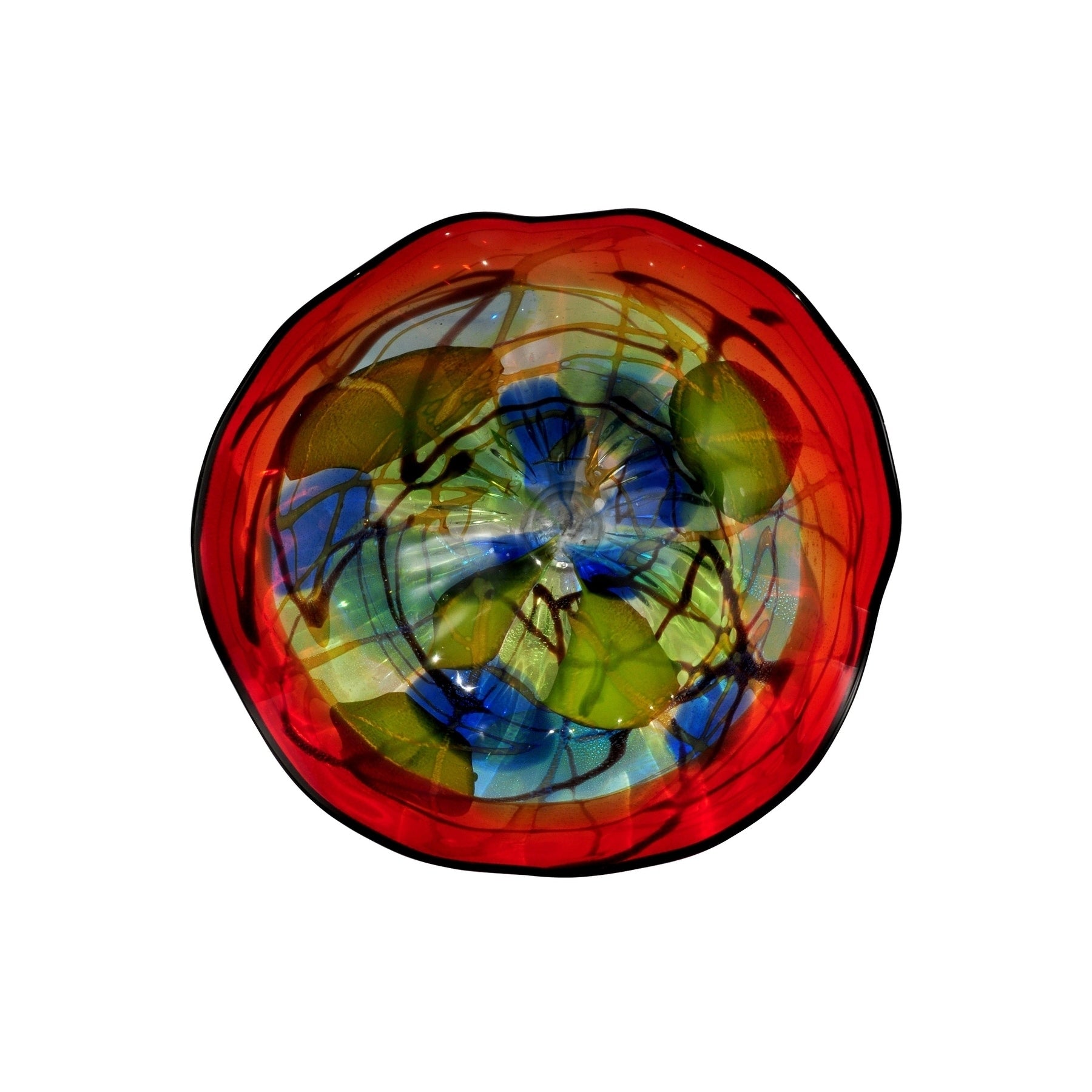 Hankley Hand Blown Art Glass Wall Art Decor 16 Inch