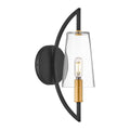 Hanley 1 Light Wall Sconce In Matte Black And Warm Brass