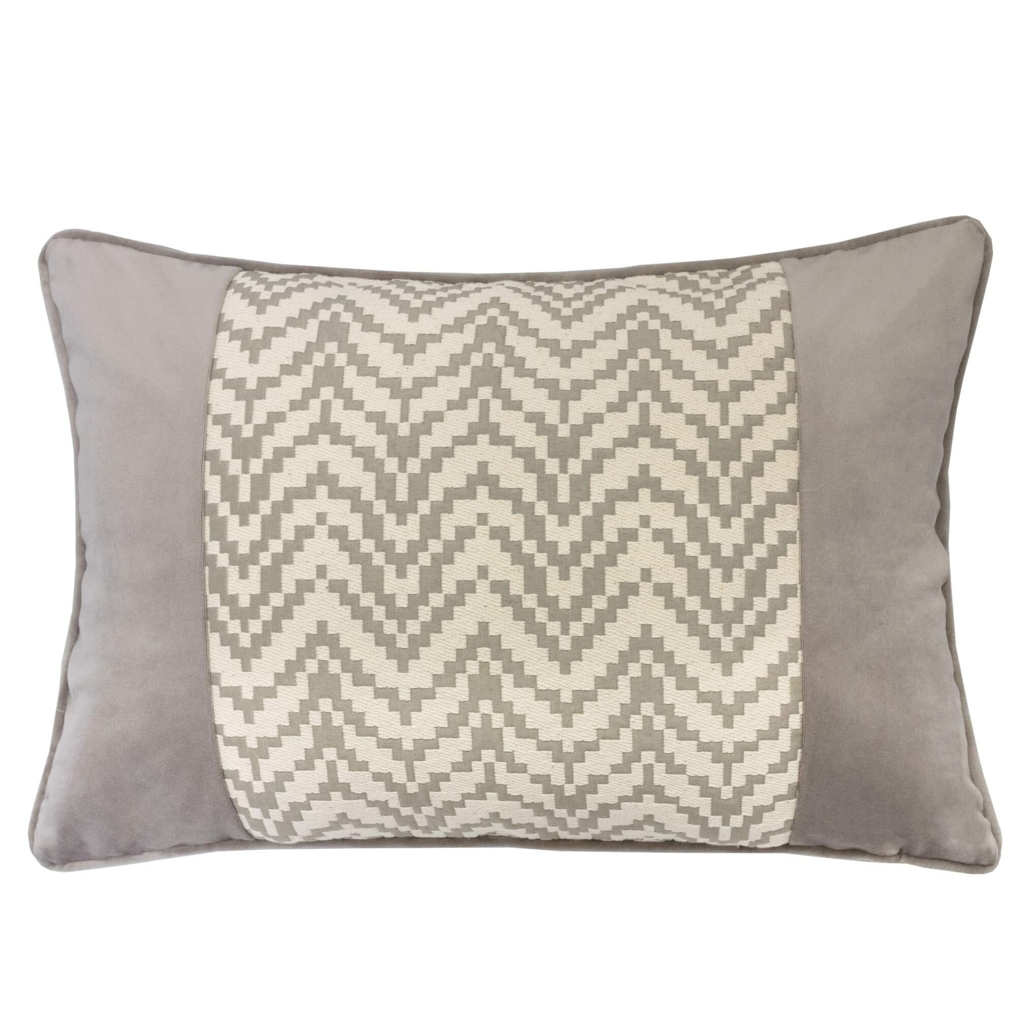 Hannah Chevron Bow Throw Pillow 14 X20