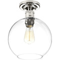 Hansford Collection 1 Light Polished Nickel Flushmount