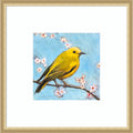 Happy Bird By Claire Lerner Wood Framed Wall Art Print