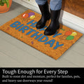 Happy Birthday Party Cake Coir Door Mat 30 X 18 30 X 18