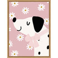 Happy Dog By Mathieu Jeuf Framed Canvas Wall Art