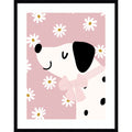 Happy Dog By Mathieu Jeuf Wood Framed Wall Art Print
