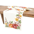 Happy Fall Pumpkins Crewel Embroidered Table Runner 16 By 36 Inch Cream