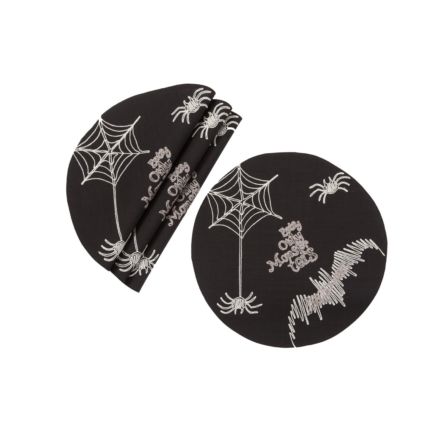 Happy Halloween Double Layer 16 Inch Placemats Set Of 4 Black